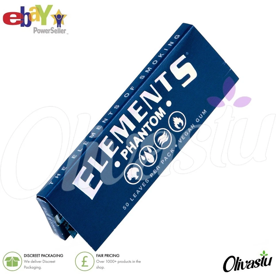 Elements Phantom Rolling Papers - 1 1/4" - Luxuriously Thin