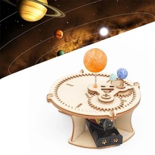 Solar System Astronomy Sun Earth Moon Planet Model DIY Wooden Puzzle Mechanical