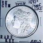 1881 S BU GEM MORGAN SILVER DOLLAR UNC MS+++ U.S. MINT RARE COIN 8863