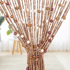 Boho Beaded Door Curtain for Doorway Handmade Hanging Door Bead Curtain for H...