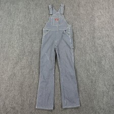 Dickies Overalls Mens Medium Blue Denim Stripe Bib Workwear Carpenter Utility