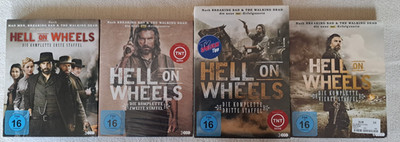 Hell on Wheels/1. - 4. Staffel/Blu-Ray/DVD/neu/Western/TV-Serie/Drama/Mount Ason