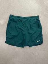 Vintage 90s Nike Big Swoosh Nylon Shorts - L
