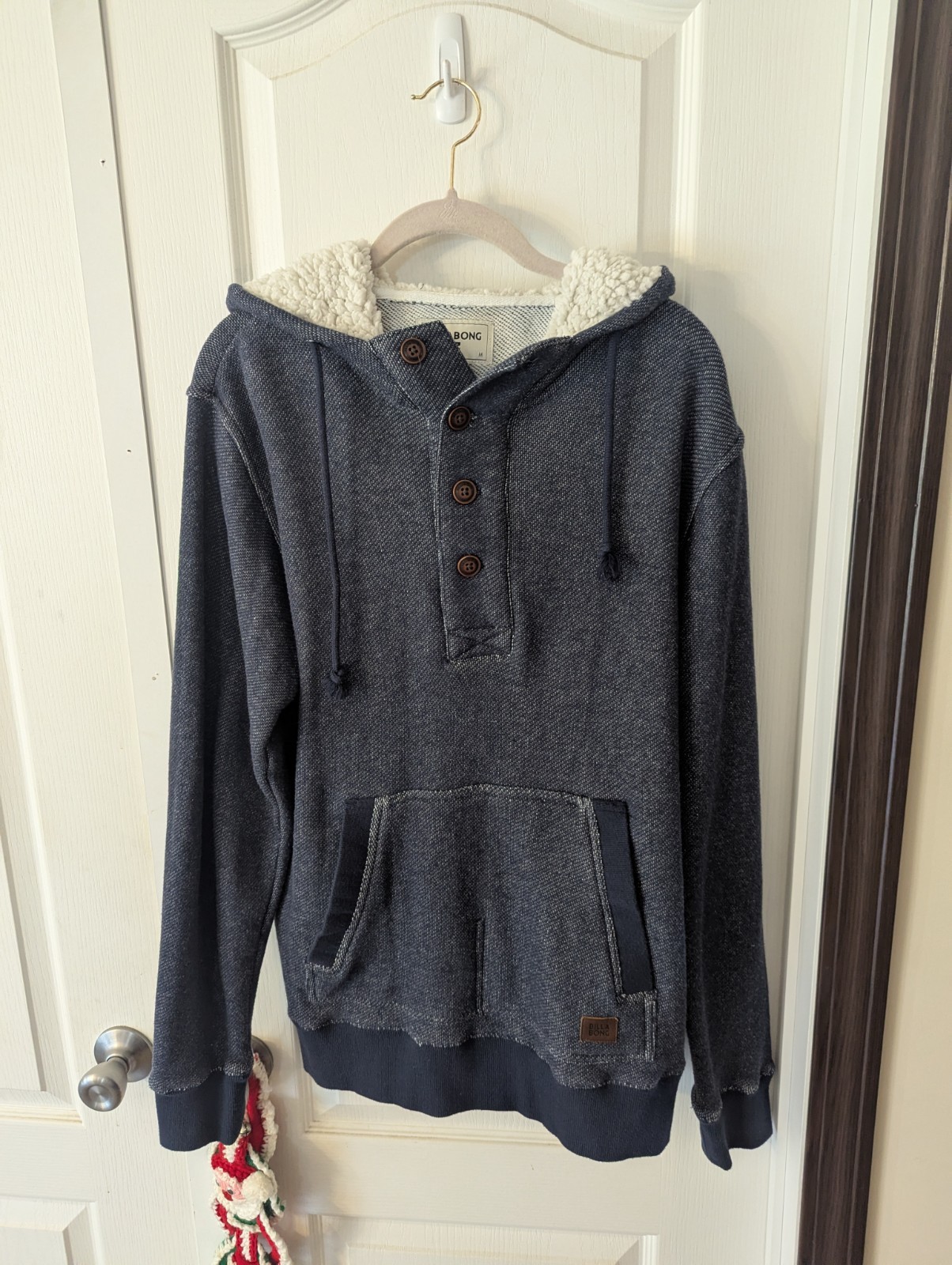 Billabong Sharpa Lined Hood Pullover Sweatshirt H… - image 1
