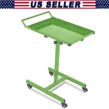 Rolling  Work Table Heavy Duty for Garage, Adjustable Tool Tray Cart with Wheel