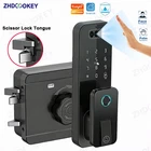 3D Face Palm Recognition Smart Door Lock Waterproof Tuya WiFi App Remote Control