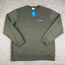 Columbia Hart Mountain II Crew Sweatshirt Fleece Greenscape Mens Large L