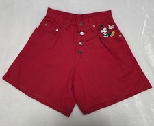 VTG Disney Mickey Unlimited Red Embroidered Mickey Cruise Line Mom Shorts Size