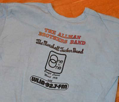*1976 THE ALLMAN BROTHERS / MARSHAL TUCKER BAND* vtg concert t-shirt (L/XL) 70's