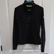 Nike Pro Dri-FIT Womens Black Mock Neck 1/4 Z...