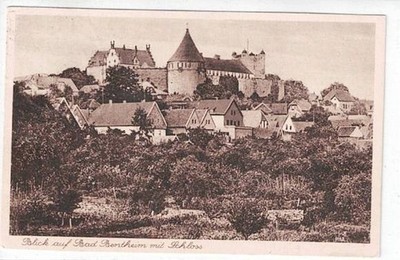AK Bad Bentheim, Blick auf Bad B. mit Schloß, gelaufen 1931