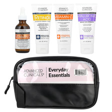 Advanced Clinicals, Everyday Essentials, Retinol, Vitamin C + Tasche