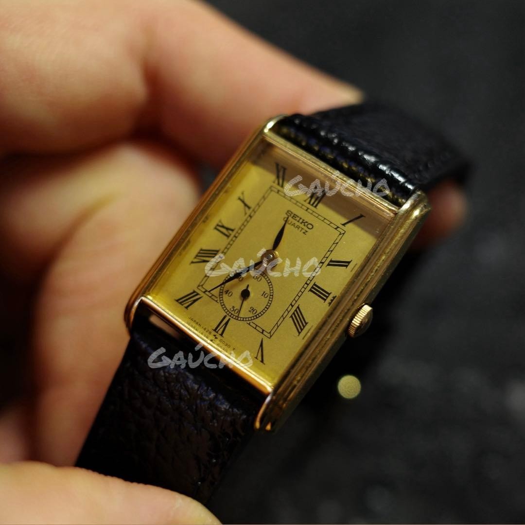 Seiko Vintage Rectangular Square Quartz Dress Wat… - image 3