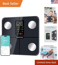 Ultra-Precise Smart Scale with 15 Metrics Bluetooth Sync for Health Tracking