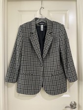 sag harbor women wool blend blazer size 12P