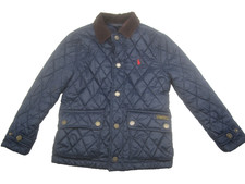 POLO Ralph Lauren Jacket Boys Sz 7  Navy Blue Diamond Quilted Preppie
