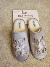True Religion Women s Pink Medium 6.5-7.5 Glitter Slippers