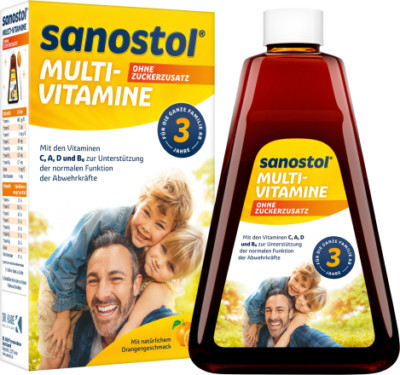 2x Kids Multivitamin B6 A C D E Sanostol Syrup 260ml; Ships from Germany!