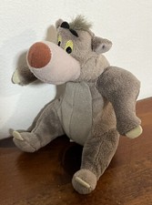 HTF Disney Baloo Bear Plush Jungle Book 8" Gray Stuffed Animal Vtg Bear Collect