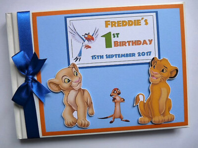 Personalisiertes Gästebuch König der Löwen Simba Jungen Geburtstag, König der Löwen Album, Geschenk