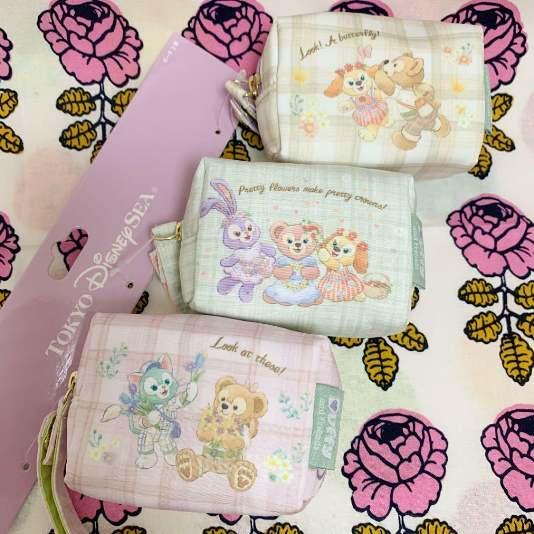 Duffy And Friends Spring In Bloom Pouch All 3 Set Tokyo Disney Sea
