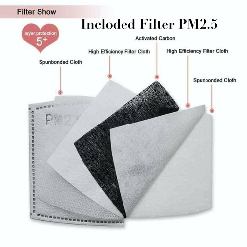 Adjustable Mask Cotton Washable Reusable Face Mask with Filter Pocket Unisex - Picture 12 of 12