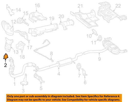 MERCEDES OEM 14-16 CLA250 2.0L-L4 Exhaust-Catalytic Converter Gasket 2711420780