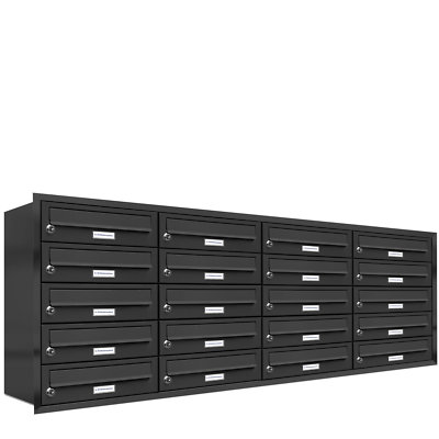 20er Premium Briefkasten Anthrazit RAL 7016 Unterputz Anlage Postkasten 4x5