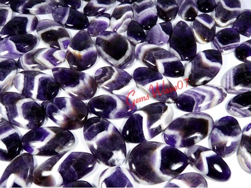 Natural Purple Amethyst Lace Agate Cabochon Gemstone Lot 250Cts/6pcs Cheap Price - Picture 4 of 7