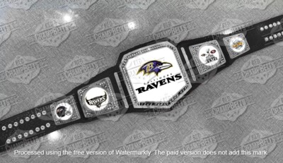 Baltimore Ravens NFL Championship Belt Adult Size 2mm Brass