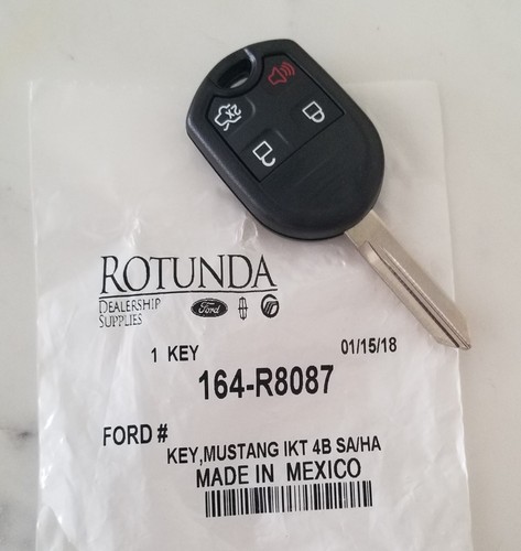 NEW FORD MUSTANG IKT 4B SA/HA OEM KEY UNCUT P/N 164-R8087 (LLAVE VIRGEN) - Picture 2 of 7