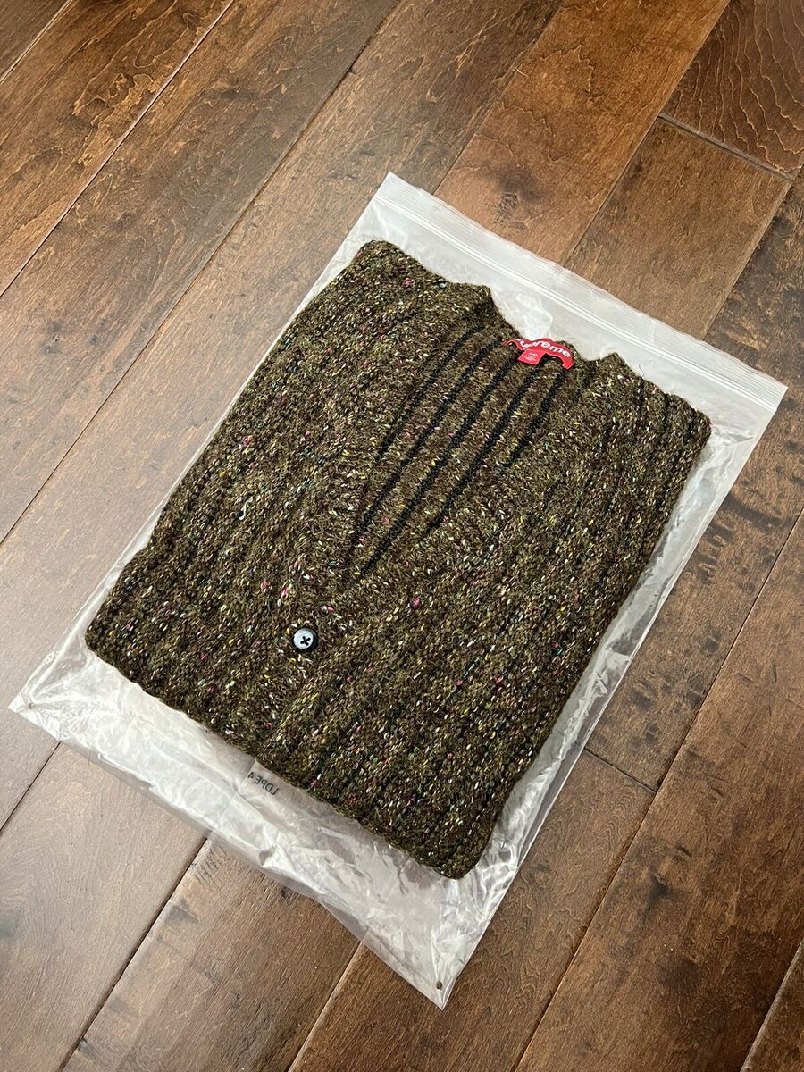 Supreme SS24 Confetti Cardigan Brown Size XXL Brand New IN Supreme SS24 Confetti Cardigan Brown Size XXL Brand New IN