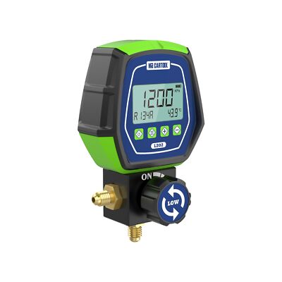 Digital Refrigeration Manifold Gauge HVAC Vacuum Leak Tester for R-1234yf R-401a