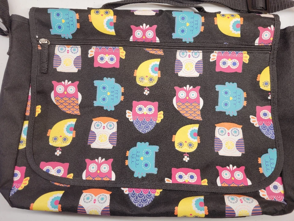 Joe Boxer Bolso Mensajero/Cartera Búhos Colorido Grande Excelente Estado  Foto 3 de 4