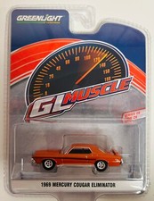 Greenlight 1/64 Muscle Series 28,1969 Mercury Cougar Eliminator Competition Oran