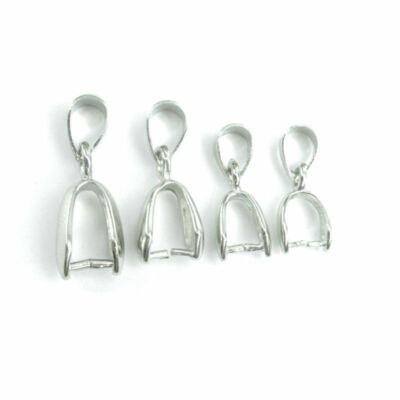 20Pcs Gold/Silver Pinch Bails – Metal Pendant Connectors For Jewelry Making