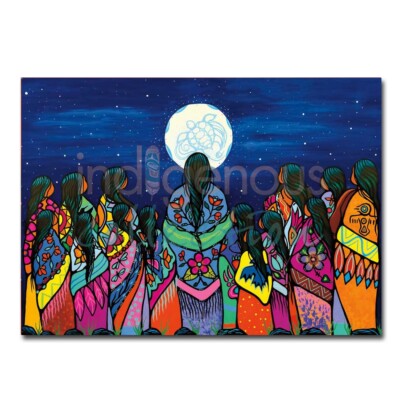 Full Moon Ceremony by Traverse Gallery-Wrapped Canvas Giclee Art (12 in x 18 in)