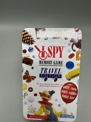 I Spy Memory Game Travel Edition Storage Tin NEW SEALED Scholastic Briarpatch
