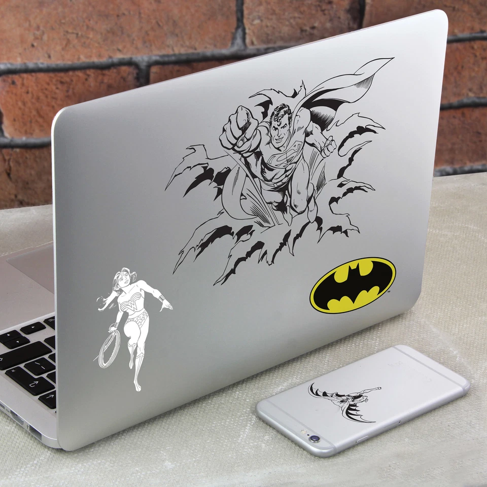 DC COMICS GADGET DECALS - Licensed Superhero Laptop Iphone Stickers **NEW** - Image 3 of 3