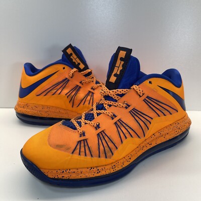 NIKE AIR MAX LEBRON X 10 LOW CLASSICS HWC NEW YORK KNICKS ORANGE Men s Size 8.5