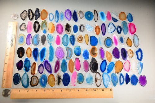 Agate Geode Slab Lot of 100 Quartz AAA Grade Geode Slices 1.25"-2" Lot #1 - Picture 4 of 4