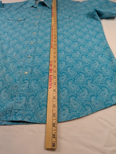 Wrangler Rancher Pearl Druckknopf Hemd Herren 2X Kurzarm Western Country - Bild 9 von 13