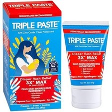 Triple Paste 3X Max Diaper Rash Ointment, 40 Zinc Oxide Maximum Strength 2 oz