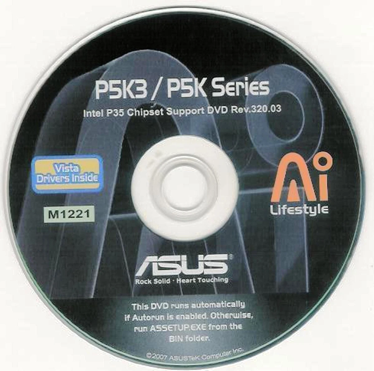 ASUS P5K AND P5K3 DELUXE Motherboard Drivers Installation Disk.