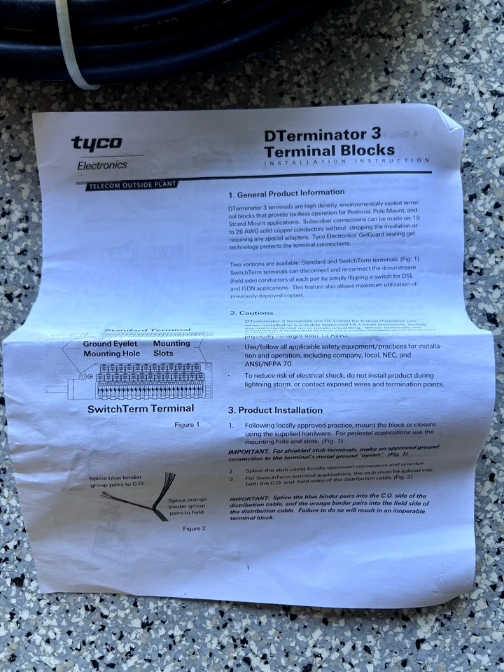 Tyco Electronics DT3-PTBS25FS25F-RD3 Pedestal Terminal with Ground Wire - Image 2 of 4