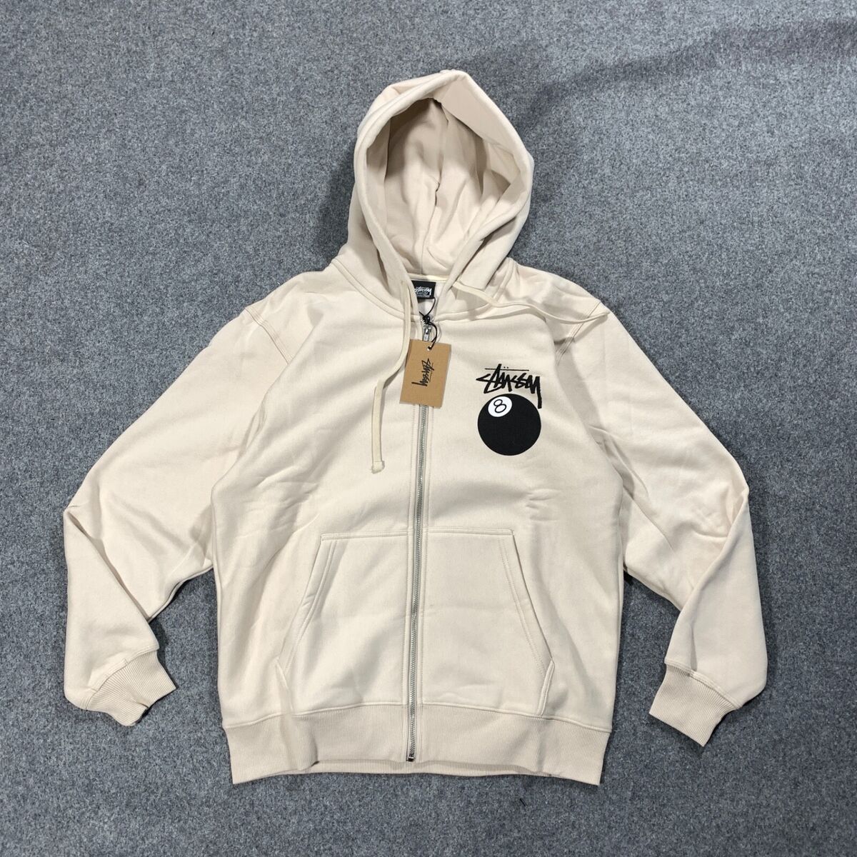 Stussy 8 Ball Zip Hoodie SMOKE - Large Original | eBay Stussy 8 Ball Zip Hoodie SMOKE - Large Original | eBay