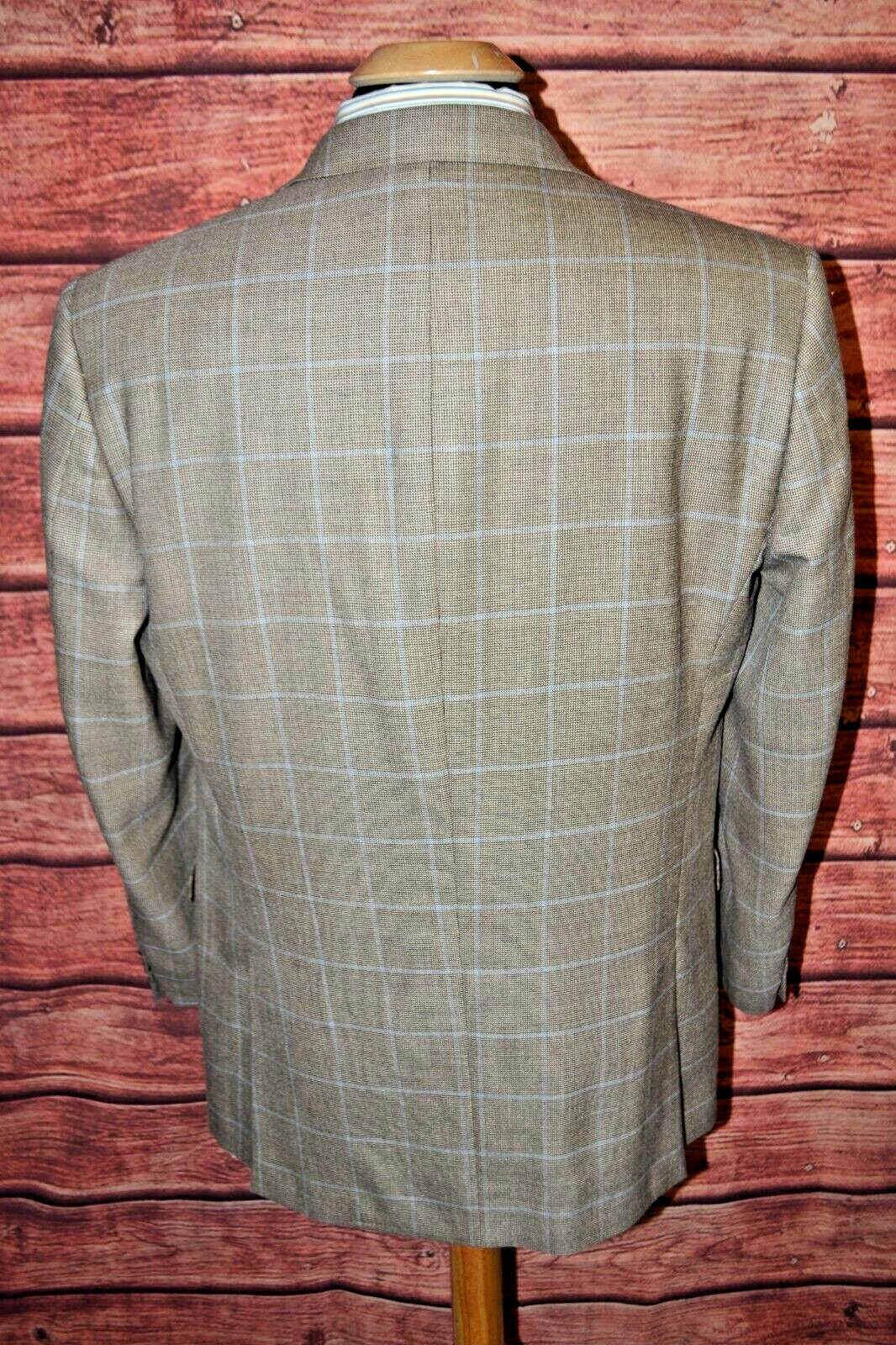 Burberry London Men's Linen Blend Window Pane 3 Front Button Sports Coat Sz 42R thumbnail 4