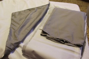 Reduced Price!  Free Shipping!  QUEEN  BED SKIRT & TWO SHAMS - Grey - NWOT
