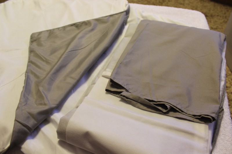 Reduced Price!  Free Shipping!  QUEEN  BED SKIRT & TWO SHAMS - Grey - NWOT