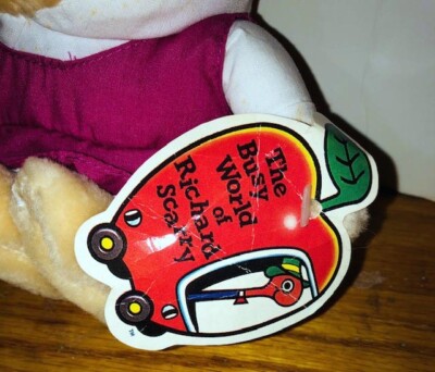 Richard Scarry Lil Lilly Bunny Plush Stuffed Animal Doll Vintage